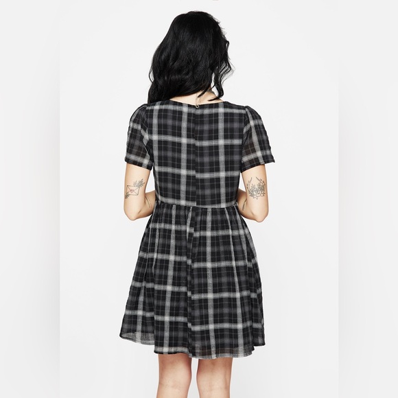 NWT Disturbia Dilemma Check Mini Smock Dress US 2 / UK 6 - Picture 2 of 8
